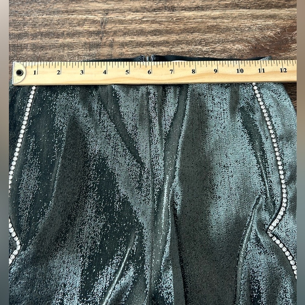 🎀AREA S  luxury silver BICYCLE SHORTS WITH CRYSTALS - Picture 13 of 15